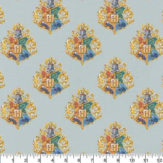 Harry Potter Blue Watercolor Crest Precut Cotton Fabric {3}