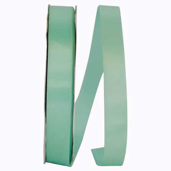 JAM Paper 7/8" x 100yd. Satin Single Face Ribbon Aqua {1}