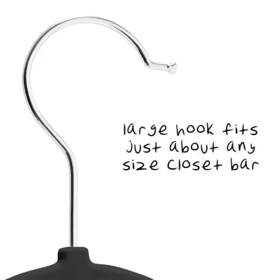 Honey Can Do Black Non-Slip Rubberized Suit Hangers, 50ct. {7}