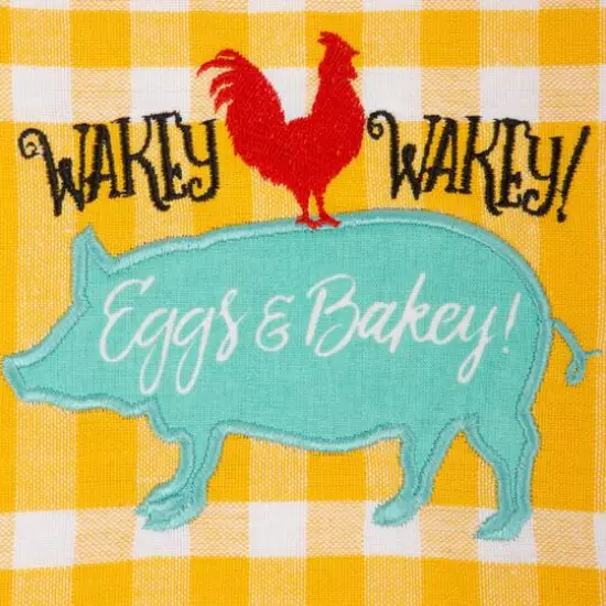 DII&reg; Rise & Shine Breakfast Embroidered Dish Towel Set {8}