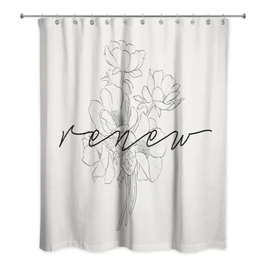 Renew Poppy 71" x 74" Shower Curtain {1}