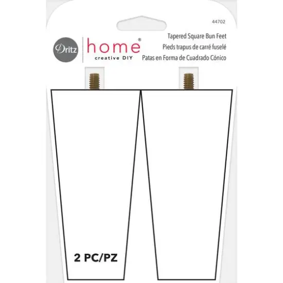 Dritz&reg; Home Unfinished Wood Tapered Square Bun Feet Set {1}