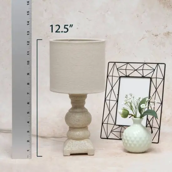 Lalia Home 12.5" Beige Mini Table Lamp {5}