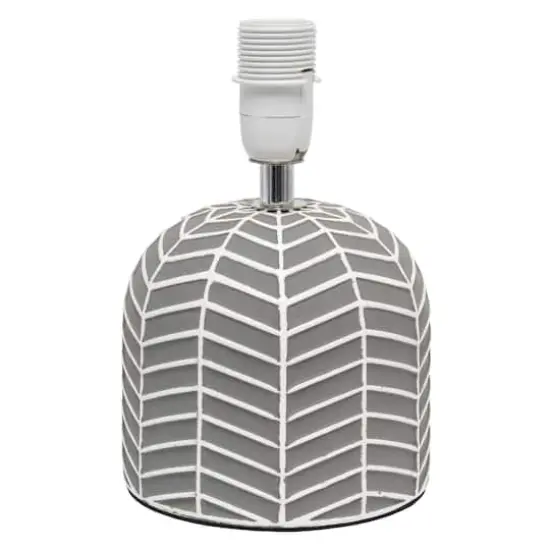 Simple Designs 10.43" Petite Webbed Waves Base Table Lamp Gray {4}