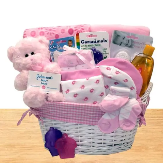 Simply Baby Pink Necessities Basket {1}