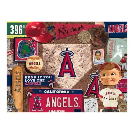 MLB Baseball Retro Series 500 Piece Puzzle Los Angeles Angels {5}