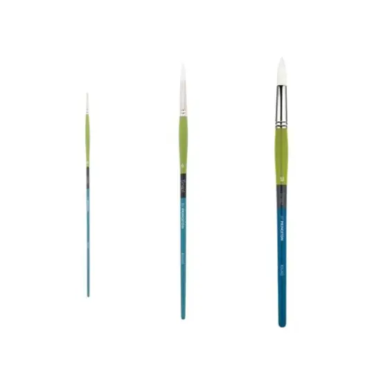 Princeton&trade; Snap!&trade; Series 9800 White Taklon Long Handle Round Brush {1}