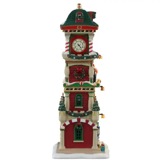 Lemax&reg; Santa's Wonderland The Village Square Clock Tower {3}