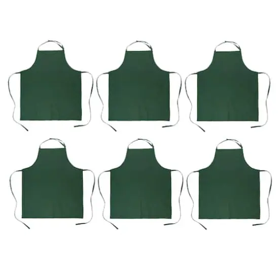 DII&reg; Dark Green Chef Aprons, 6ct. {1}