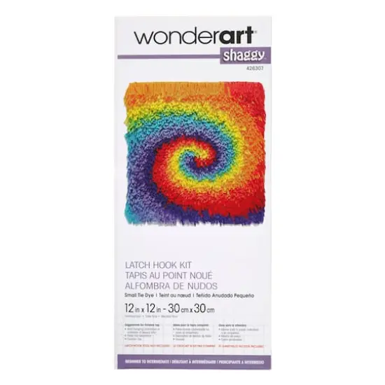 Wonderart&reg; Shaggy Small Tie-Dye Latch Hook Kit {1}