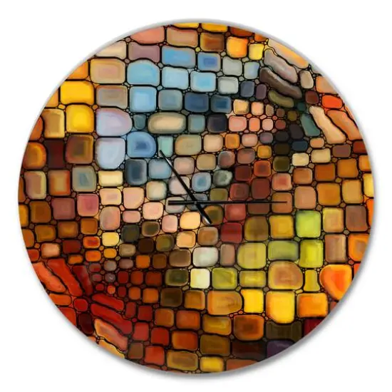Designart 'Dreaming Of Stained Glass Modern Wall Clock {1}