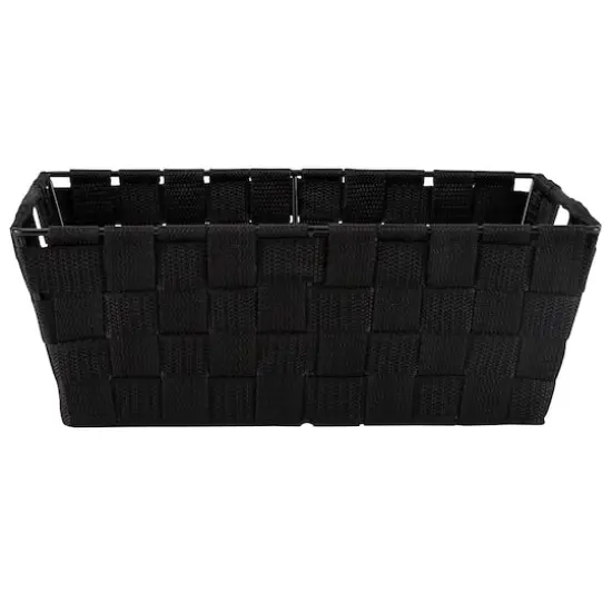 Simplify Small Black Woven Storage Shelf Baskets, 2ct. {7}