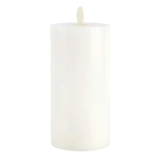 3" x 6" Moving Flame LED Wax Pillar Candle by Ashland&reg; White {1}