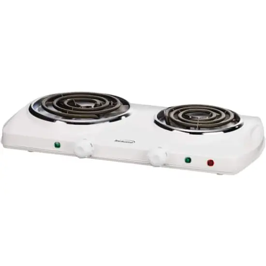 Brentwood White 1500W Double Electric Burner {1}