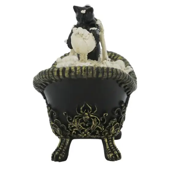 7.75" Bathing Skeleton with Black Cat Tabletop D&eacute;cor by Ashland&reg; {5}