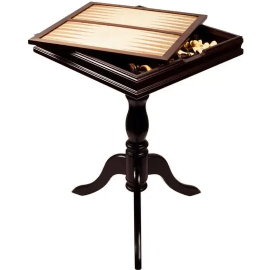 Toy Time Chess & Backgammon Pedestal End Table {4}