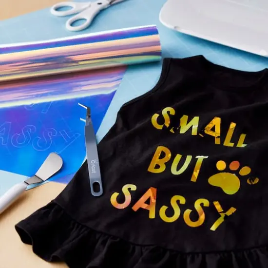 Cricut&reg; Holographic Iron-On Translucent Blue {3}