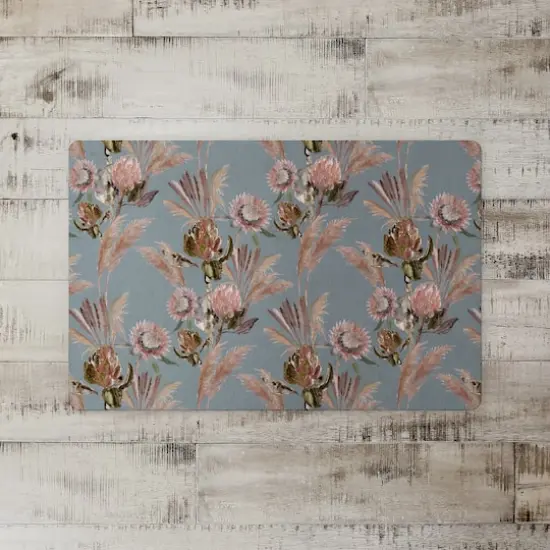 Protea Blooms Floor Mat Blue {3}
