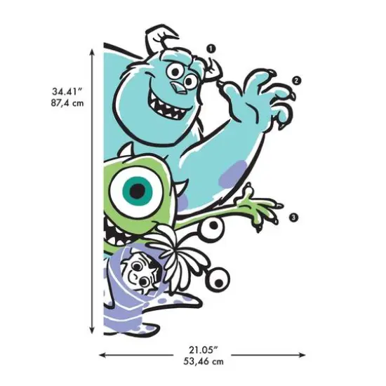 RoomMates Monsters Inc. Peel & Stick Giant Wall Decals {7}