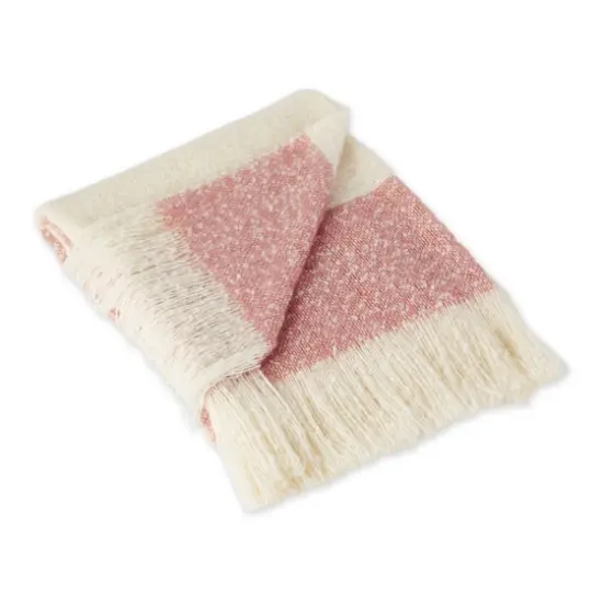 Rugby Stripe Acrylic Throw Red {1}