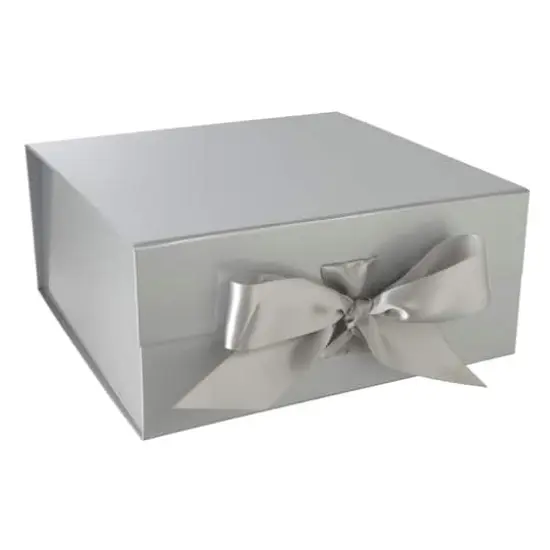 Large Silver Collapsible Ribbon Box by Celebrate It&reg; {1}
