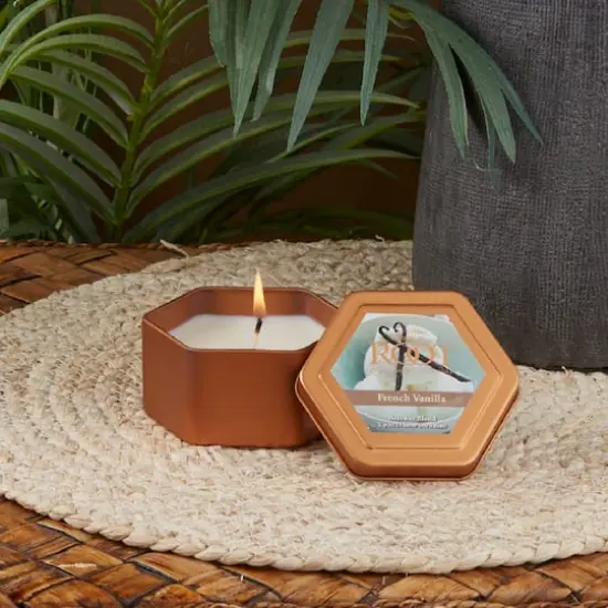 Root Candles French Vanilla Beeswax Tin Candle {4}