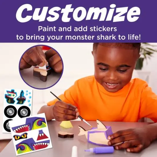 Creativity for Kids&reg; Buildeez!&trade; Chomper Monster Shark Wooden Model Set {5}