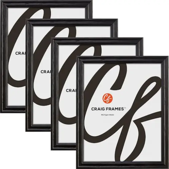4 Pack Craig Frames Wiltshire 200 Ebony Picture Frame {1}