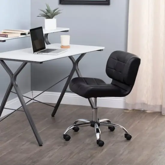 Calico Designs Crest Black Mobile Office Task Chair with Adjustable Height {8}