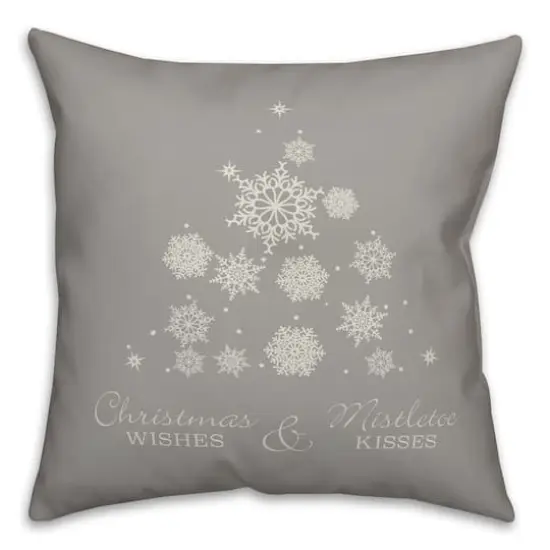 Snowflake Christmas Tree 18" x 18" Indoor/Outdoor Pillow {1}