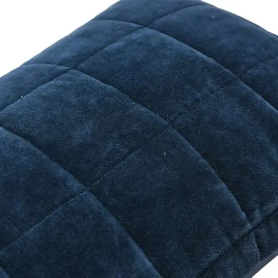 Hello Honey&reg; 20" Quilted Velvet Lumbar Pillow Cover Blue {3}