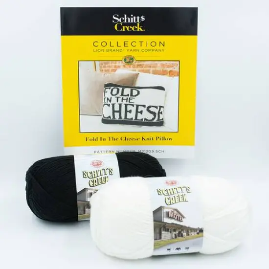 Lion Brand&reg; Schitt's Creek Fold in the Cheese Pillow Knit Yarn Bundle {1}
