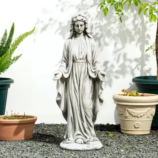 Glitzhome&reg; 30" Blessed Mother Mary Garden Statue {4}