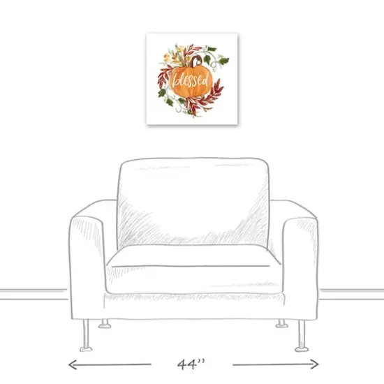 Blessed Pumpkin Vine Canvas Wall Art {5}