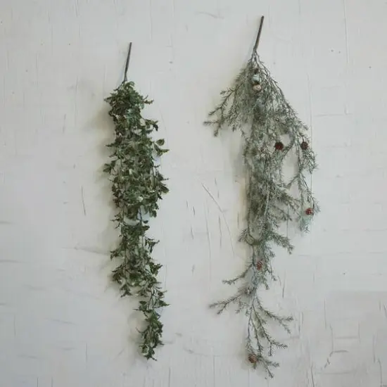 Hello Honey® 6ft. Green Faux Pine & Mistletoe Garland with Red Berries {4}