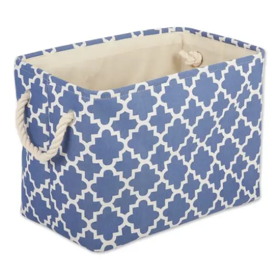 DII&reg; Medium Rectangle Polyester Lattice Bin French Blue {1}