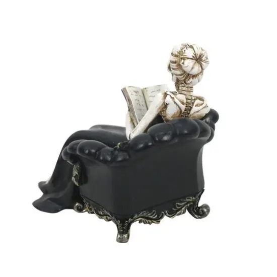 6.25" Reading Skeleton Woman Tabletop D&eacute;cor by Ashland&reg; {3}