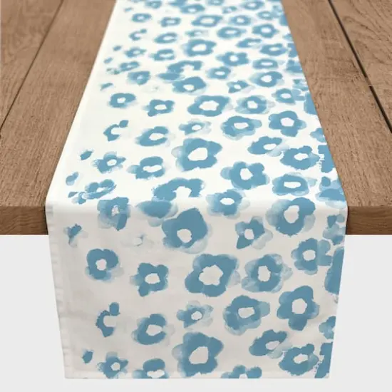 Blue Cheetah Indoor/Outdoor Table Runner {4}