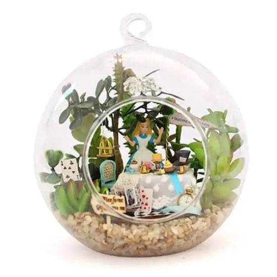 Wizardi Miniature Roombox Alice Forest Afternoon Tea Dollhouse Kit {4}