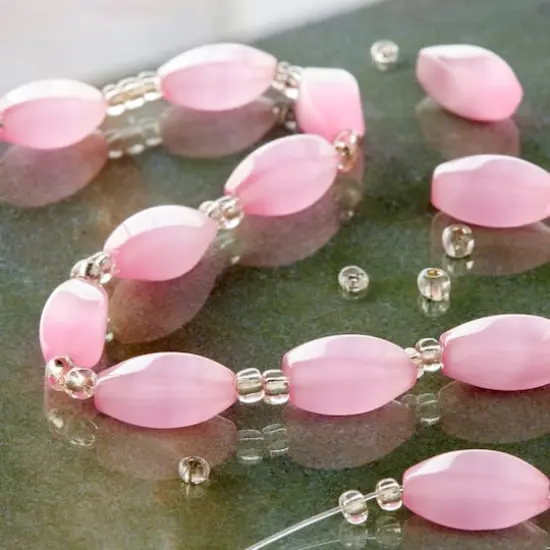Pink Cat's Eye Glass Twist Beads, 16mm by Bead Landing&trade; {3}