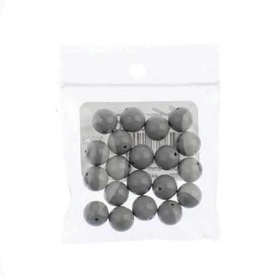 Preciosa Maxima Gemcolor 8mm Glass Pearls, 20ct. Ceramic Grey {3}