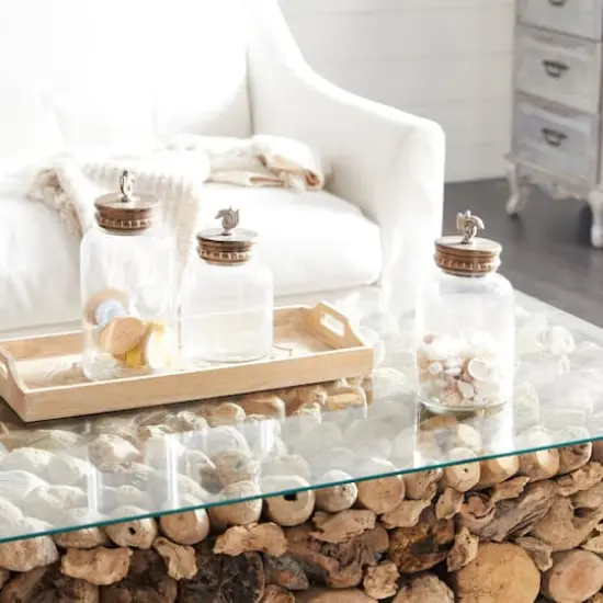 Clear Glass Decorative Jar Set {7}