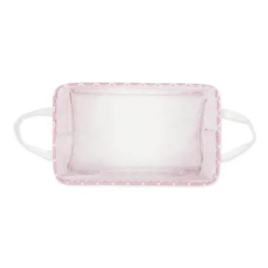 DII&reg; Large Lattice PE-Coated Cotton Polyester Laundry Bin, 2ct. Rose {6}