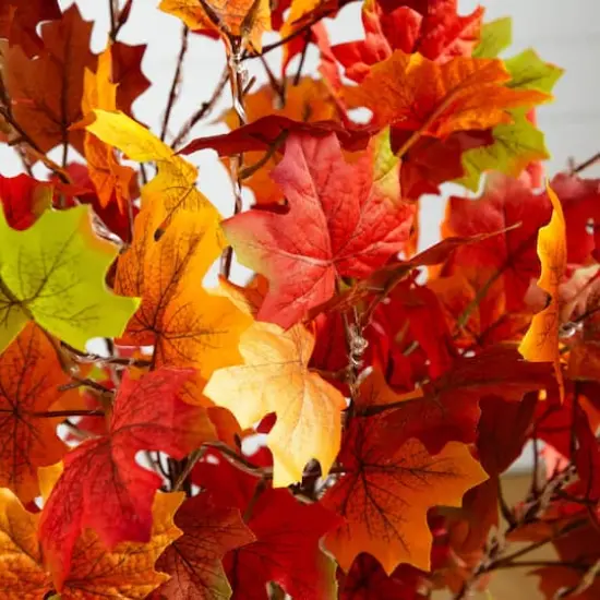 4ft. Pre-Lit Shades of Autumn Maple Artificial Fall Tree with 180 Warm White LED Lights {4}