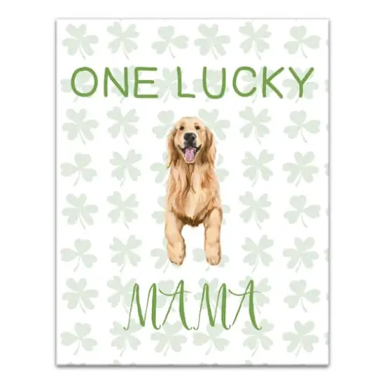 One Lucky Mama 11" x 14" Canvas Wall Art {1}