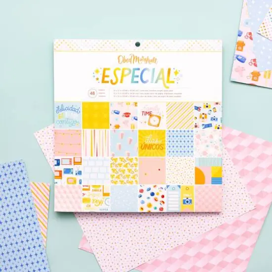 American Crafts&trade; 12" x 12" Obed Marshall Especial Single-Sided Paper Pad, 48ct. {3}