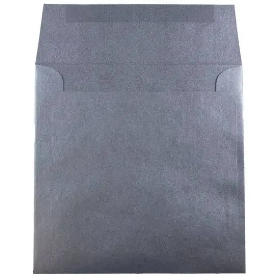 JAM Paper 6.5" x 6.5" Square Metallic Invitation Envelopes, 50ct. Anthracite Stardream {4}