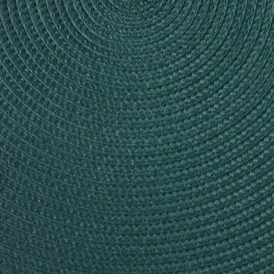 DII&reg; Round Plastic Woven Placemats, 6ct. Dark Green {5}