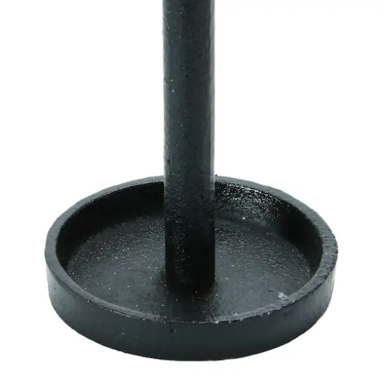 Hello Honey&reg; 12'' Black Cast Iron Taper Candle Holder {5}