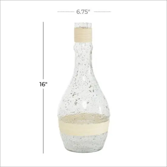 16" Clear Glass Coastal Vase {6}